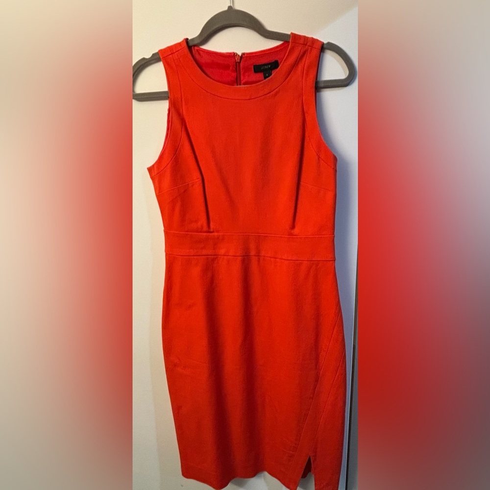 Pretty orange J.Crew work dress